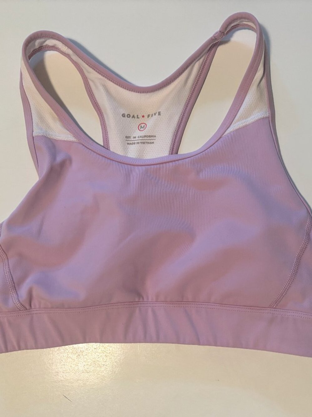 Lavender Goal Five Size M Sports Bra, Barely Worn